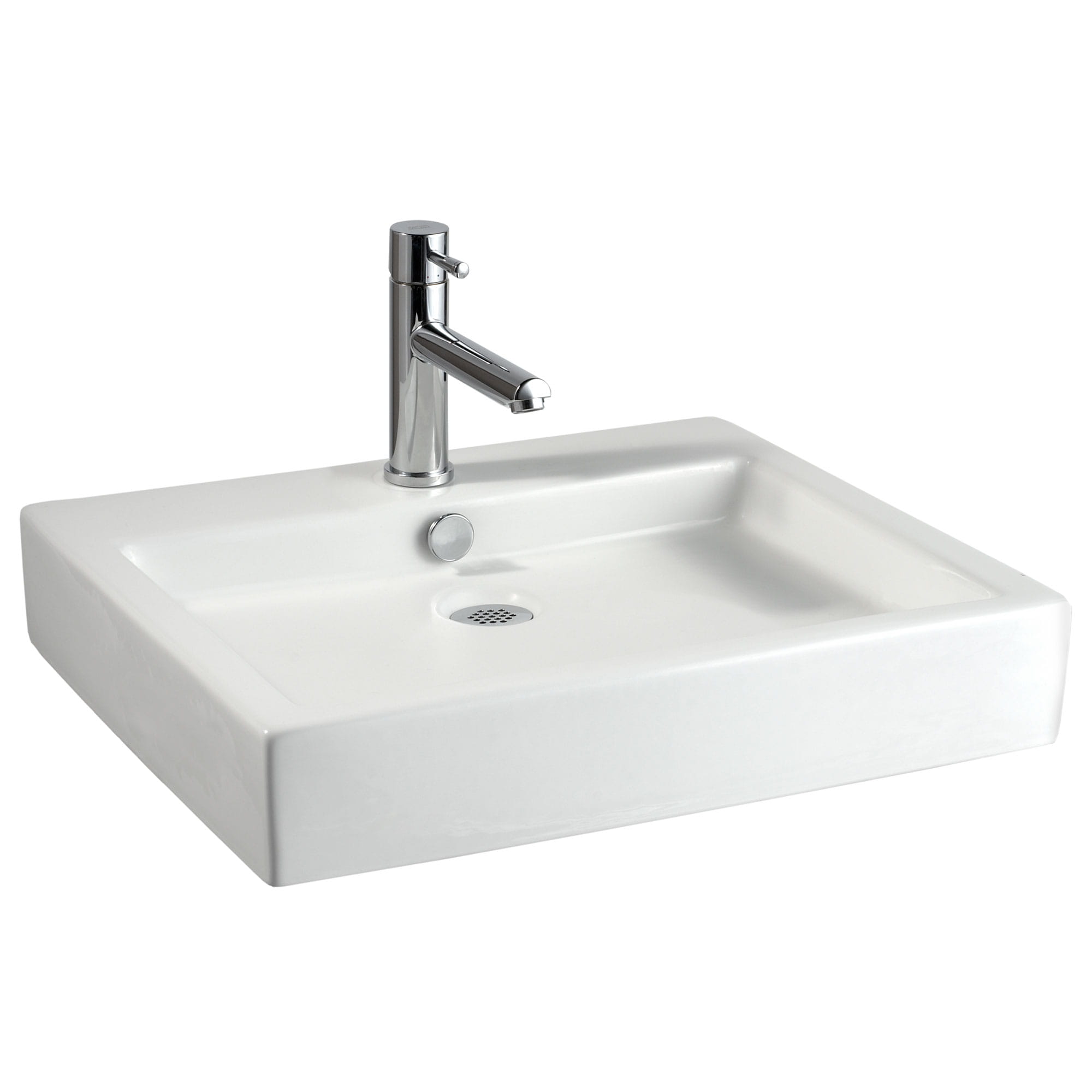 Studio 22 x 18 1 2 Inch Above Counter Sink With Center Hole Only WHITE